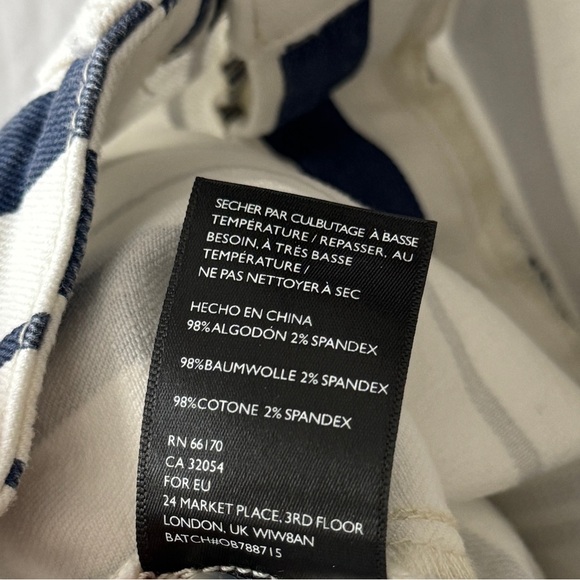 Urban Outfitters BDG Pinup High-Rise Denim Short Striped Size 27 - Picture 9 of 10